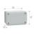 Biała prostokątna skrzynka o wymiarach: 116 mm (4,6 cala) szerokości, 62 mm (2,4 cala) wysokości i 74 mm (2,9 cala) głębokości.