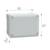 Prostokątna biała obudowa z zaokrąglonymi narożnikami, o wymiarach 164 mm (6,5 cala) szerokości, 121 mm (4,8 cala) wysokości i 87 mm (3,4 cala) głębokości.