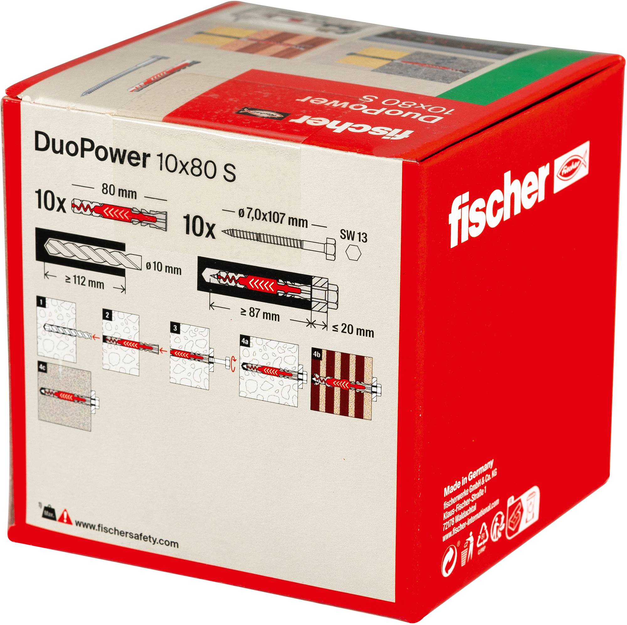 Fischer 538257 DUOPOWER 10x80 S LD Kołek 2-komponentowy 80 mm 10 mm 10 szt.-7