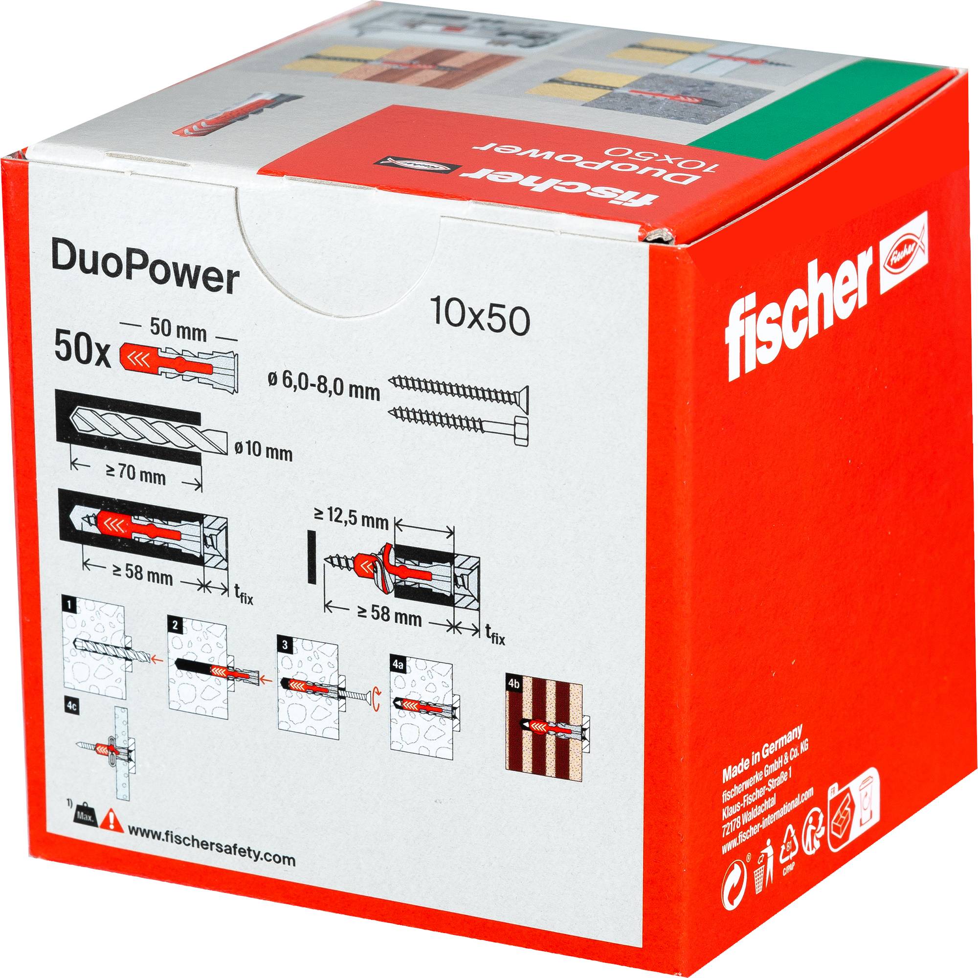 Fischer 535456 DUOPOWER 10x50 LD Kołek 2-komponentowy 50 mm 10 mm 50 szt.-7
