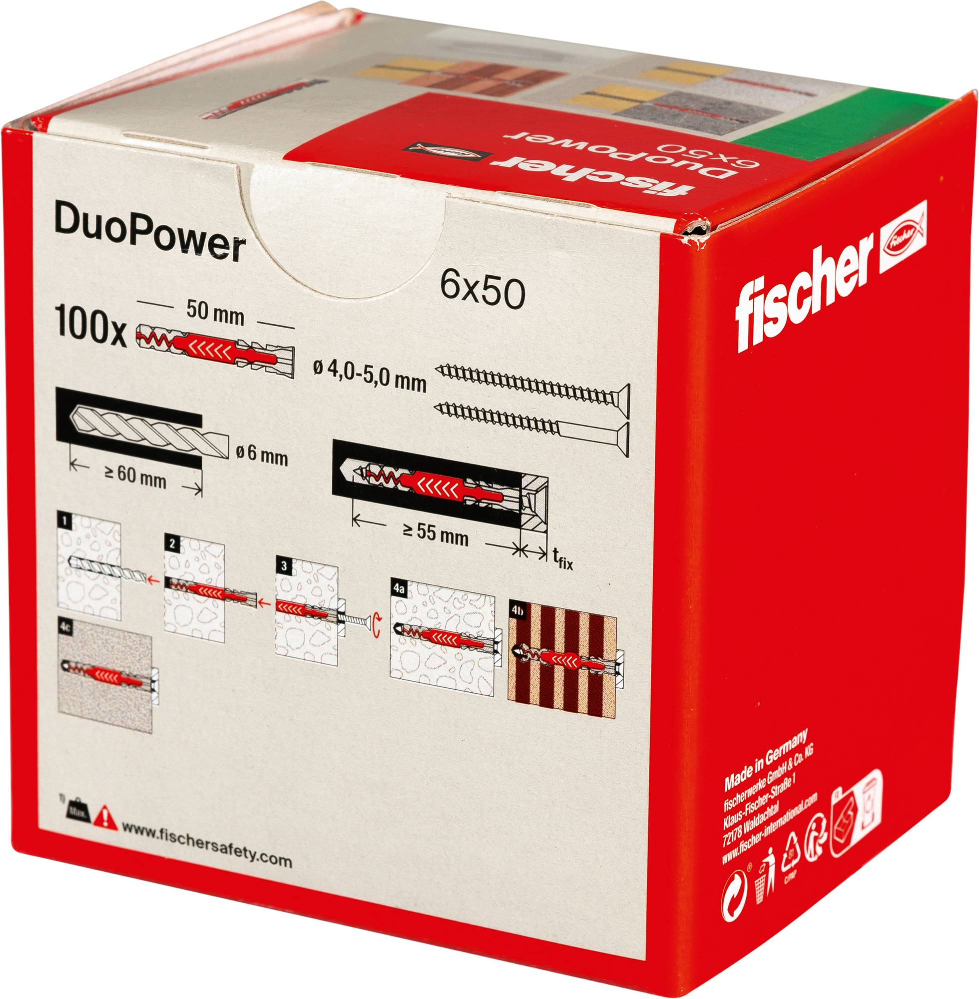 Fischer 538250 DUOPOWER 6x50 LD Kołek 2-komponentowy 50 mm 6 mm 100 szt.-7