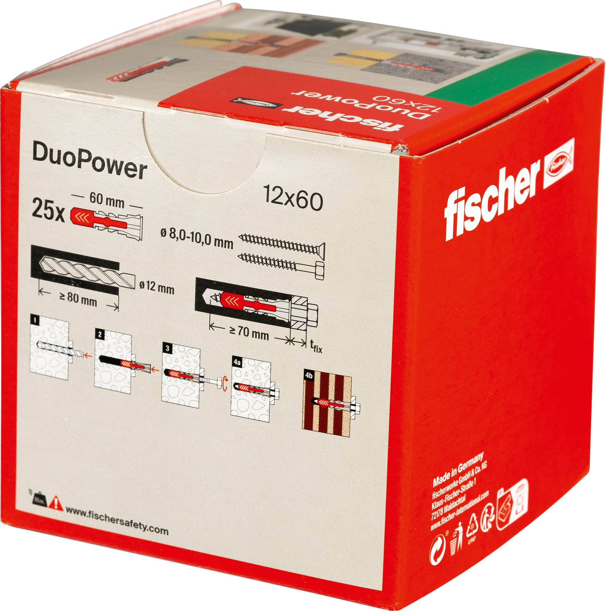 Fischer 538253 DUOPOWER 12x60 LD Kołek 2-komponentowy 60 mm 12 mm 25 szt.-7