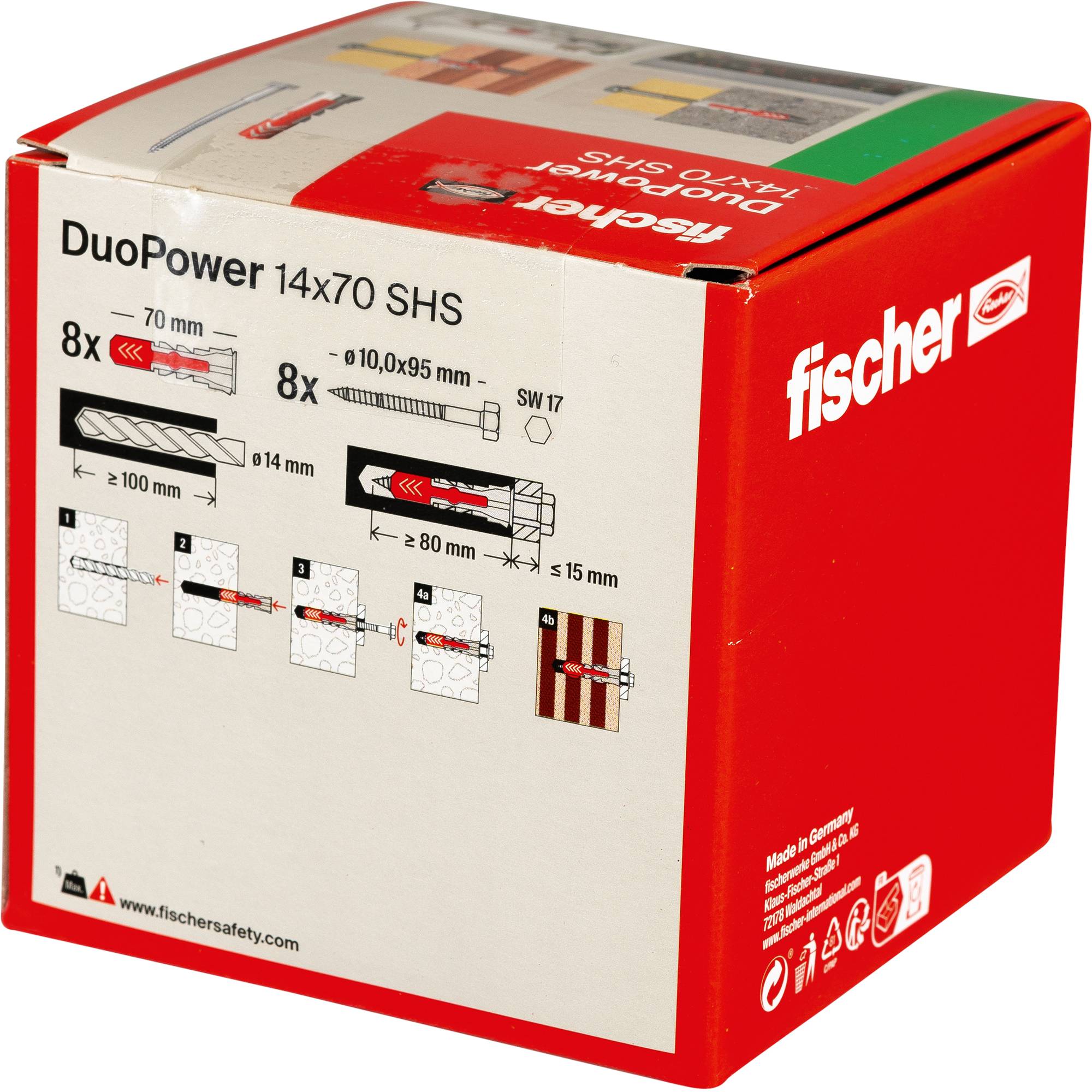 Fischer 538259 DUOPOWER 14x70 S LD Kołek 2-komponentowy 70 mm 14 mm 10 szt.-6