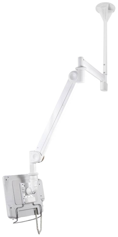 Крепление для потолочного монитора Neomounts FPMA-HAC100, 1 дисплей, 25,4 см (10 дюймов) - 61 см (24 дюйма), белое, регулируемое п