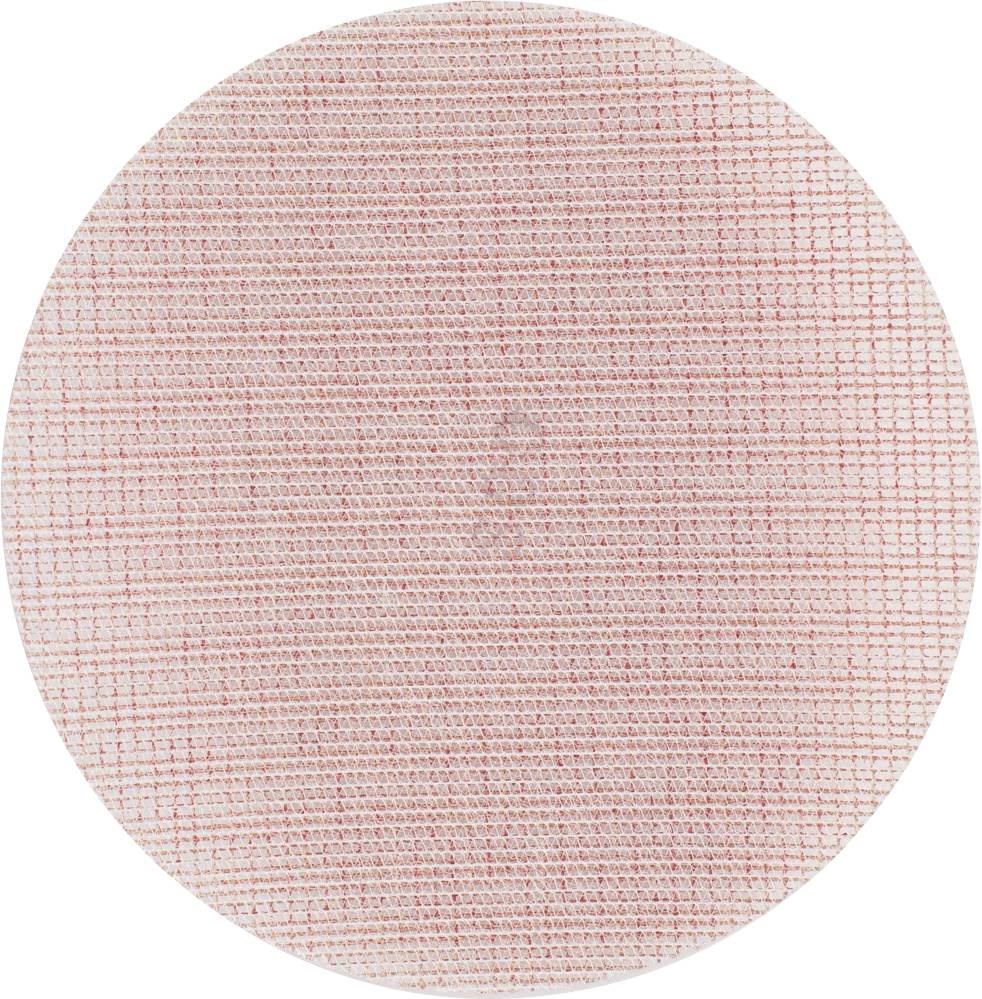 Okrągła, różowa tekstura z wieloma liniami poziomymi i pionowymi tworzącymi wzór w kształcie siatki.