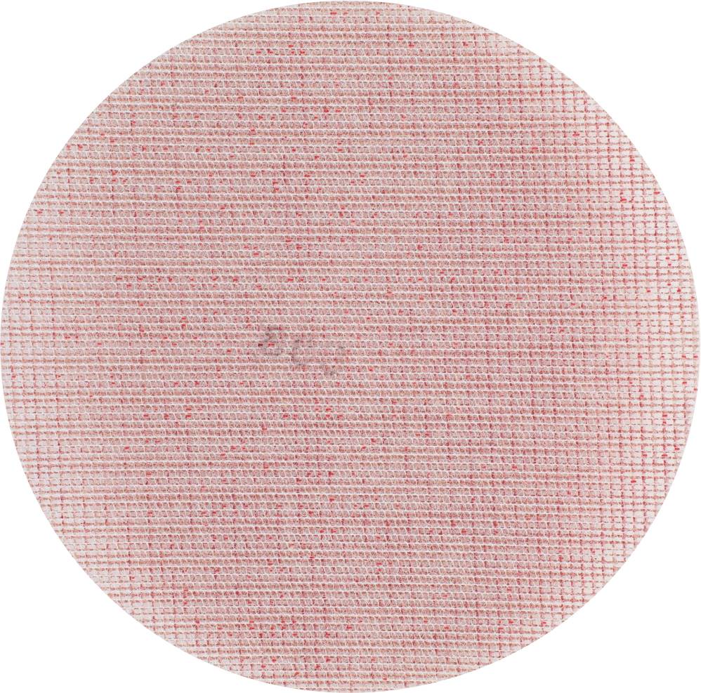 Okrągły, różowy filtr o delikatnej, siateczkowej strukturze.