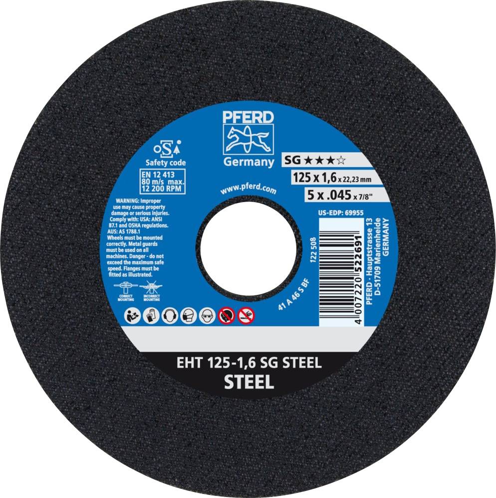 PFERD TOOLS SG STEEL 61331122 Tarcza tnąca prosta 125 mm 25 szt. stal