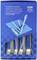 Zestaw pilników warsztatowych w niebieskim etui. Przedstawia komplet pilników z rękojeściami w rozłożonej torbie transportowej.