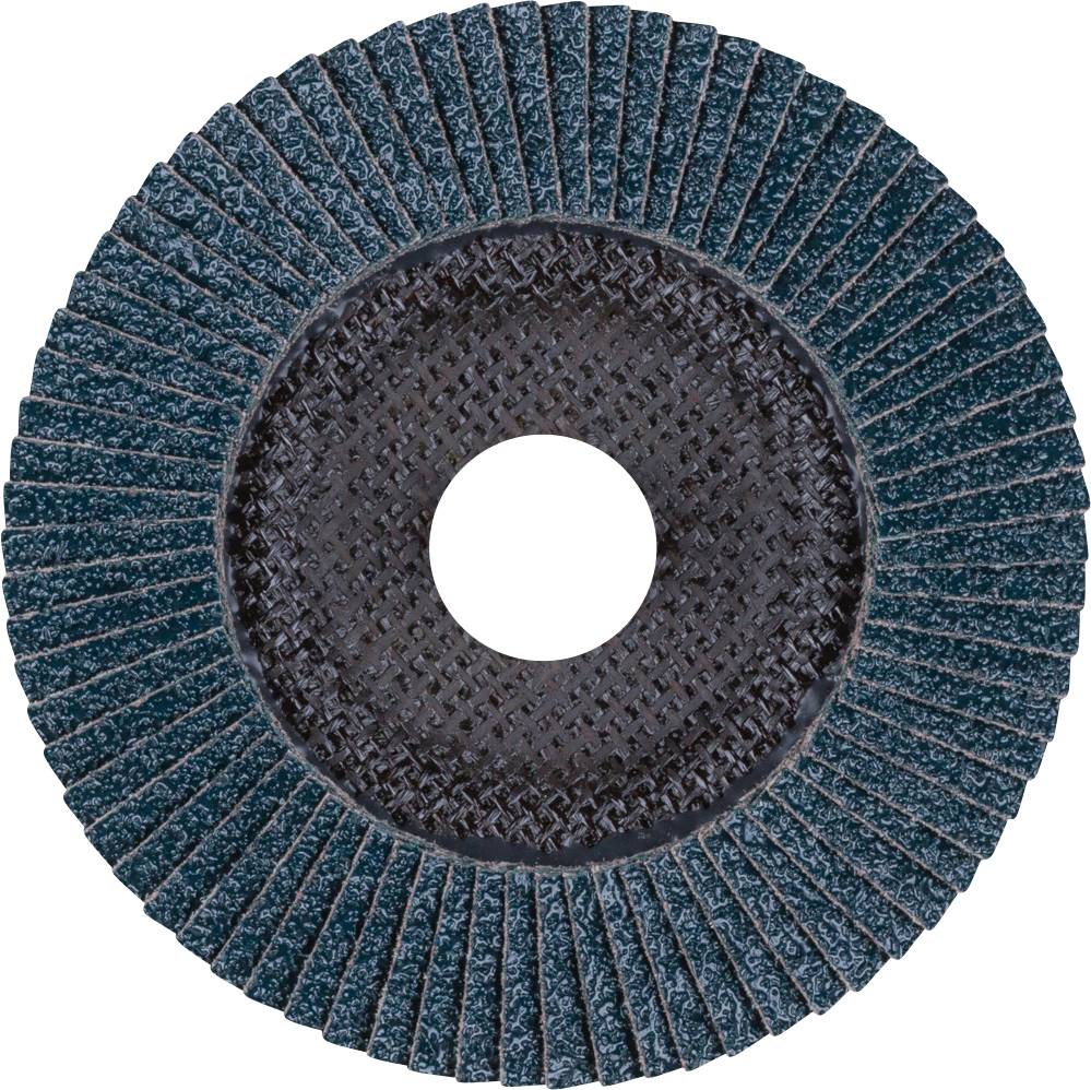 Tarcza szlifierska z promieniowo rozmieszczonymi lamelkami ściernymi.