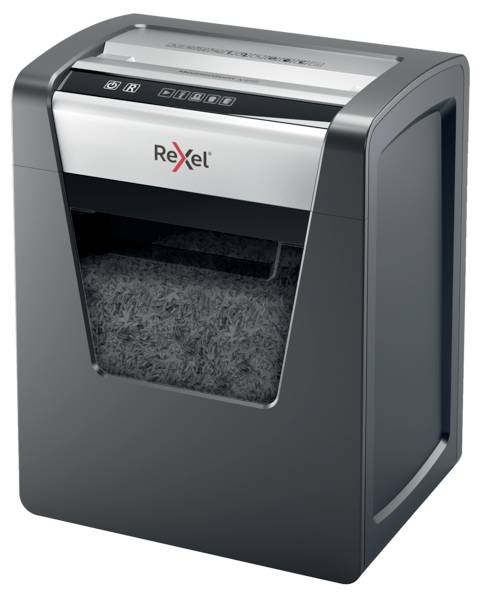 Шредер Rexel Momentum X415, 15 аркушів, мікророзрізи, 4 x 40 мм, P-4, 23 л. Також подрібнює скоби, скріпки