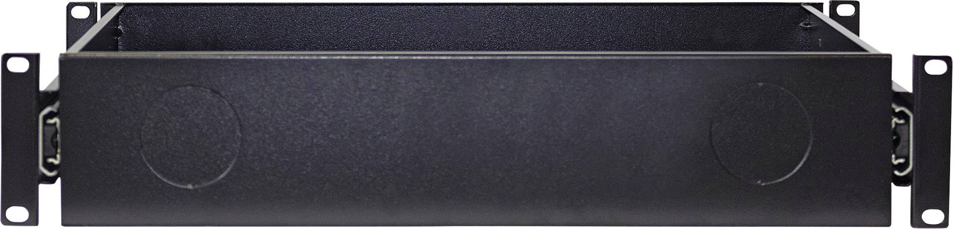 Czarny metalowy stojak kablowy do montażu ściennego w serwerowni. Odpowiedni do oszczędnego przechowywania kabli.