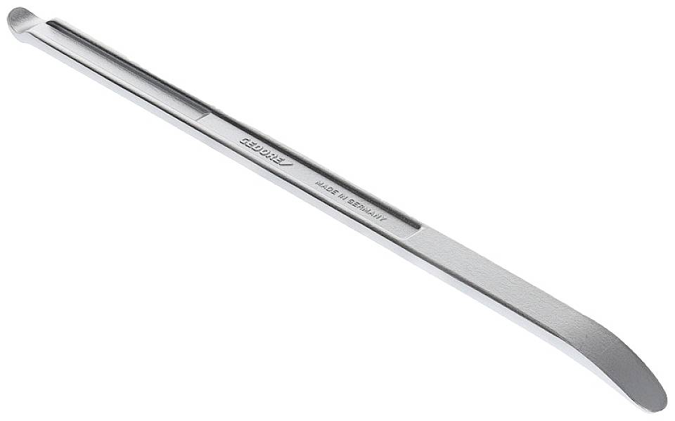 Srebrny łom leżący poziomo, z napisem 'Made in Germany'.