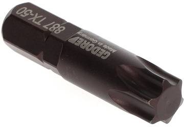 Brązowy bit Torx z napisem 'GEDORE 881 TX 50 Made in Germany', odpowiedni do prac śrubowych.
