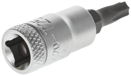 Klucz bitowy z bitem Torx, odpowiedni do śrub z łbem gwiazdkowym. Stosowany podczas prac montażowych i naprawczych.