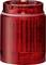 Czerwona, cylindryczna, przezroczysta lampa, często stosowana do sygnalizacji w zastosowaniach technicznych lub związanych z bezpieczeństwem.