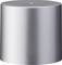 Cylindryczny, srebrny pojemnik metalowy o gładkiej powierzchni, pozbawiony widocznych otworów lub uchwytów.