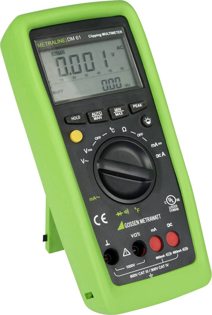 Цифровий мультиметр Gossen Metrawatt METRALINE DM 61 CAT III 600 В, CAT IV 300 В. Кількість відображень: 6600.