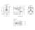Rysunek techniczny złącza elektrycznego, przedstawiający widok z przodu, z boku i z góry wraz z dokładnymi wymiarami oraz przekrojem.