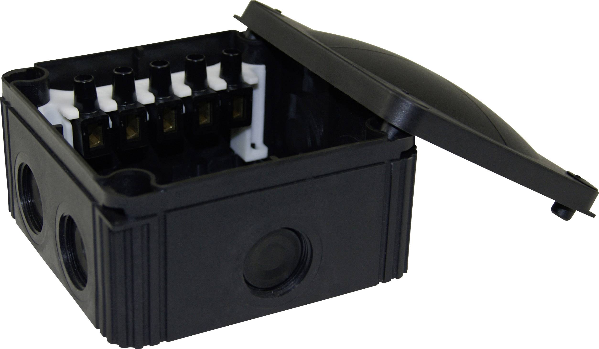 Розподільна коробка Wiska COMBI 607/5/S, IP66/IP67, (Д x Ш x В) 110 x 110 x 66 мм, чорна (ral 9005), 1 шт.