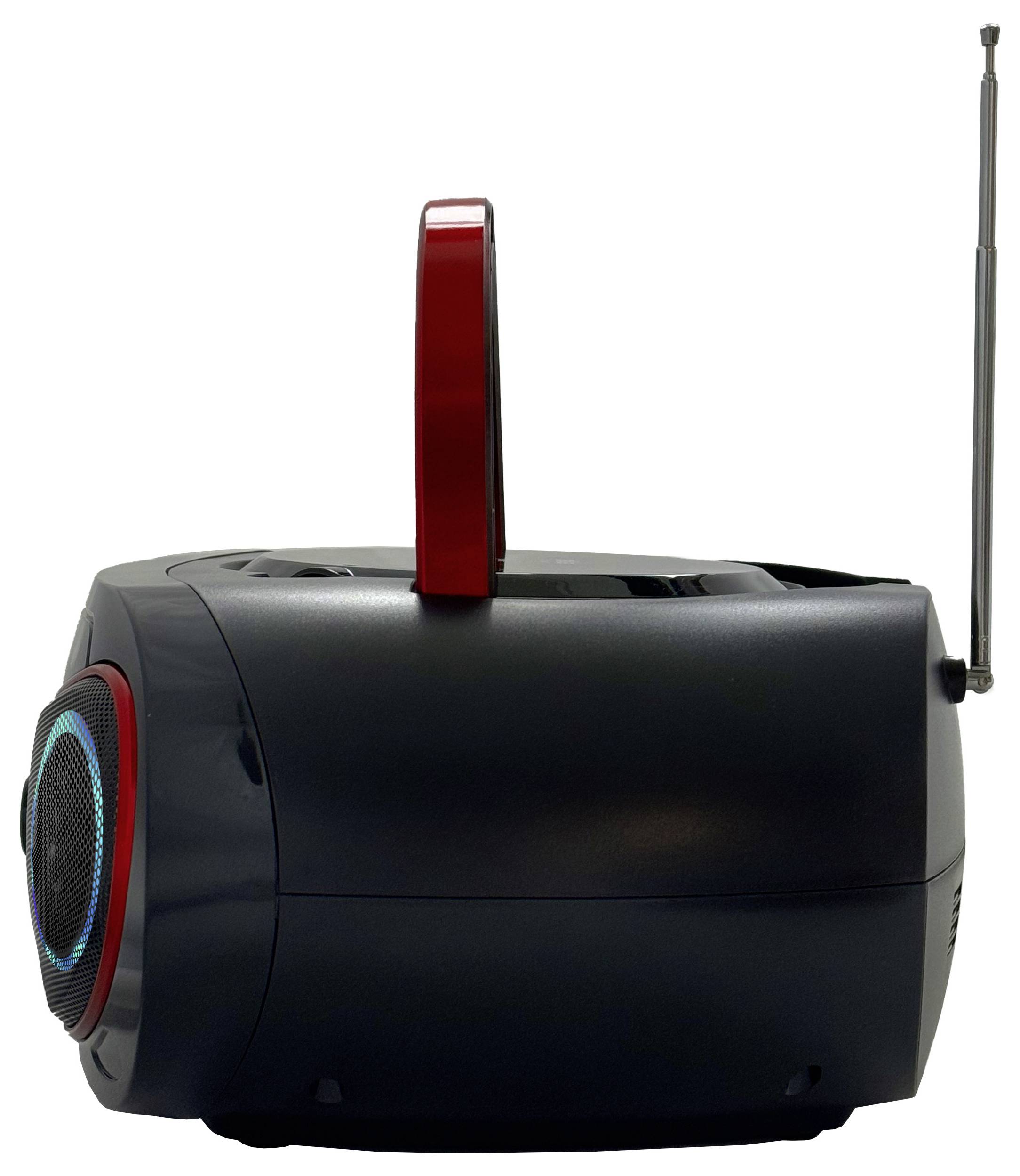 Радіоприймач з компакт-дисками Silva Schneider MPC 19.4 USB, лічильник хвиль (VHF), чорний, червоний