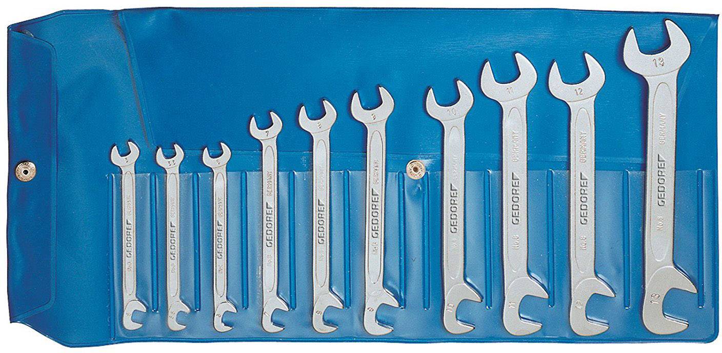 Klucze imbusowe w różnych rozmiarach, starannie ułożone w niebieskiej torbie narzędziowej.