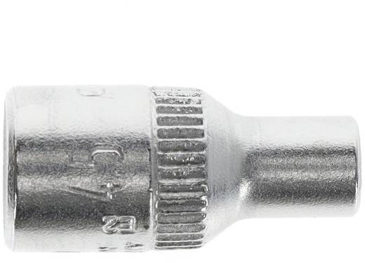 Metalowa nakrętka sześciokątna, 7 mm, z karbowaną krawędzią dla lepszego chwytu i głębokim gniazdem do prac ślusarskich.