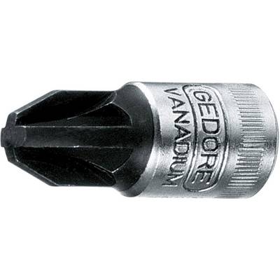 Bit wkrętaka Pozidriv powlekany wanadinem z wytłoczonym napisem 'GEDORE VANADIUM' na metalowej tulei.