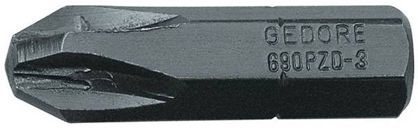 <br>  Gedore<br>  6553170<br>  690 PZD 3 L S-010<br>  Bit krzyżakowy<br>  Końcówka wkrętaka: 1/4" (6,3 mm)<br>  Kształt końcówki: krzyżakowy Pozidriv<br>  PZ 3<br>  50 mm<br>