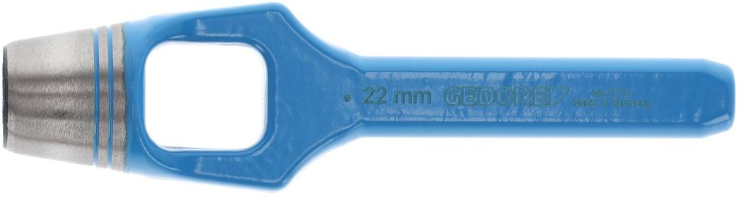 Niebieski klucz płaski z napisem '22 mm GEDORE', pokazujący rozmiar narzędzia i nazwę producenta.