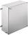 Szafka metalowa o prostokątnym kształcie, w srebrnym wykończeniu, z elementami mocującymi po lewej stronie. Odpowiednia do zastosowań przemysłowych.