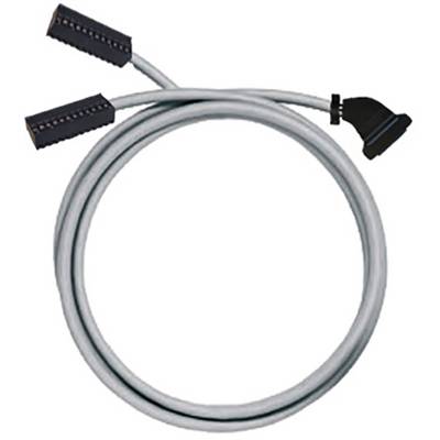 Szary kabel z trzema złączami po jednej stronie i jednym po drugiej stronie. Odpowiedni do łączenia urządzeń elektronicznych.