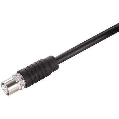 Czarny kabel koncentryczny z srebrnym wtykiem.