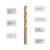 'Wiertło z rowkiem krzyżowym zgodnie z DIN 1412; spiralny kształt dla transportu wióra; powłoka TiN dla redukcji tarcia; kąt wierzchołka 135°.'