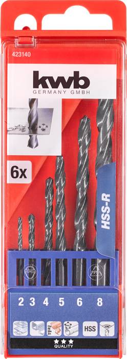 Набір спіральних свердел по металу kwb 423140 1 шт.