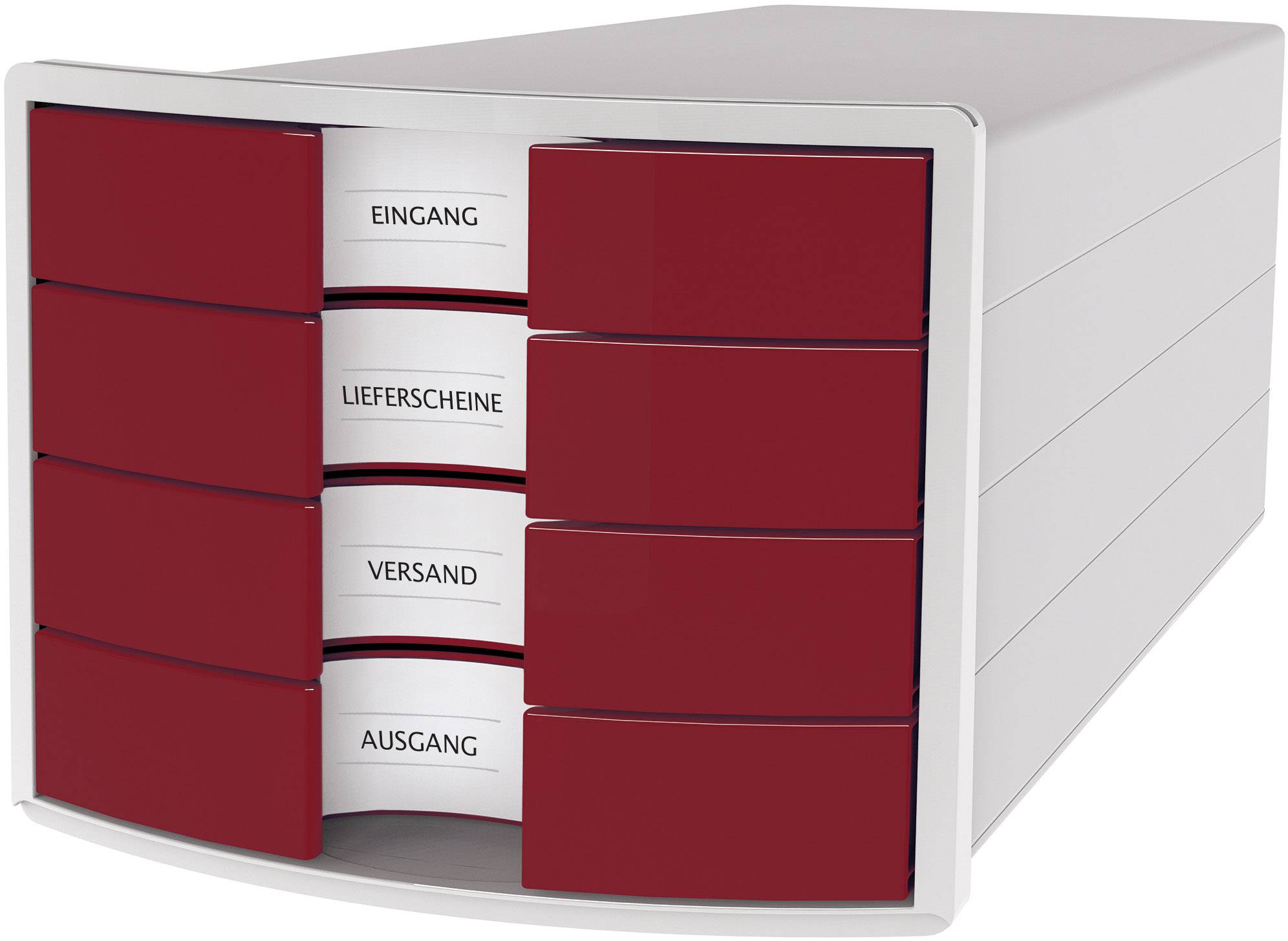 Шафа з шухлядами HAN 1012-17 глянцево-сіра DIN A4, DIN C4 Кількість шухляд: 4