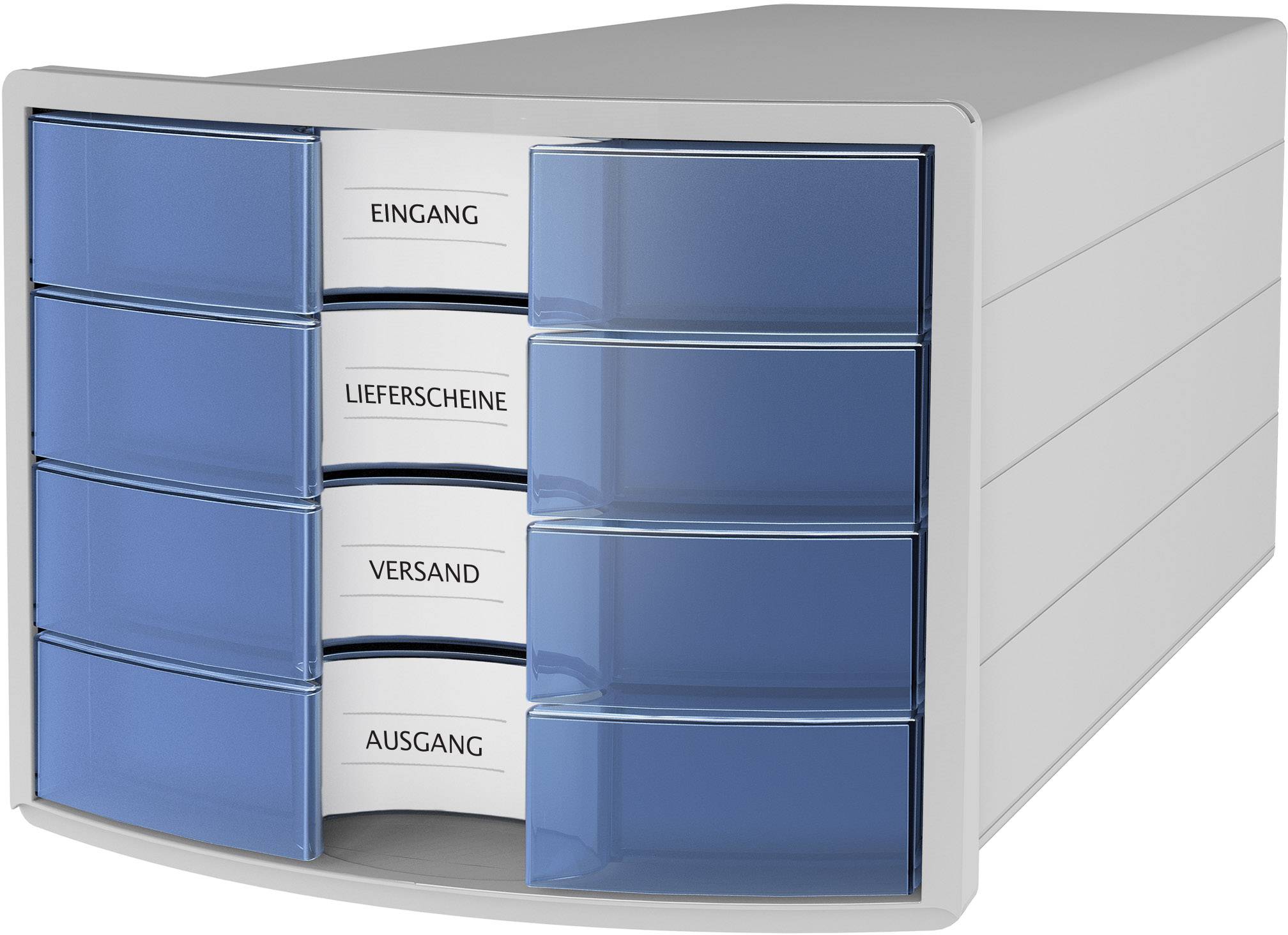 Шафа з шухлядами HAN 1012-64 глянцево-сіра DIN A4, DIN C4 Кількість шухляд: 4