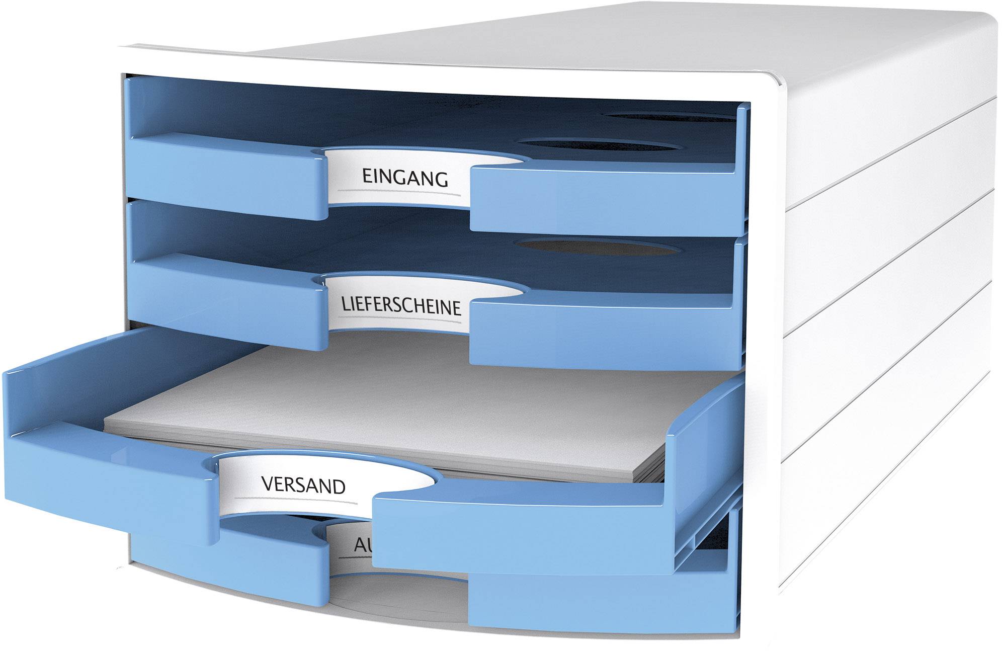 HAN IMPULS 2.0 1013-54 Шафа з ящиками біла DIN A4, DIN C4 Кількість ящиків: 4