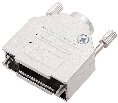 Metalowa obudowa do wtyczek D-Sub z dwoma śrubami mocującymi.