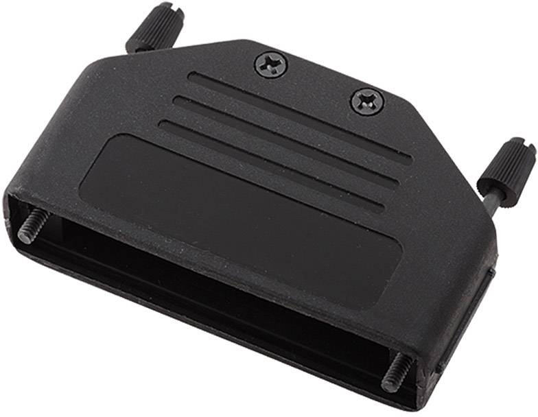 Czarny adapter z tworzywa sztucznego z śrubami na górnej powierzchni, przeznaczony do podłączania przewodów do urządzeń technicznych.