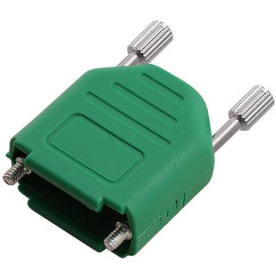 Zielony adapter VGA z metalowymi złączami.