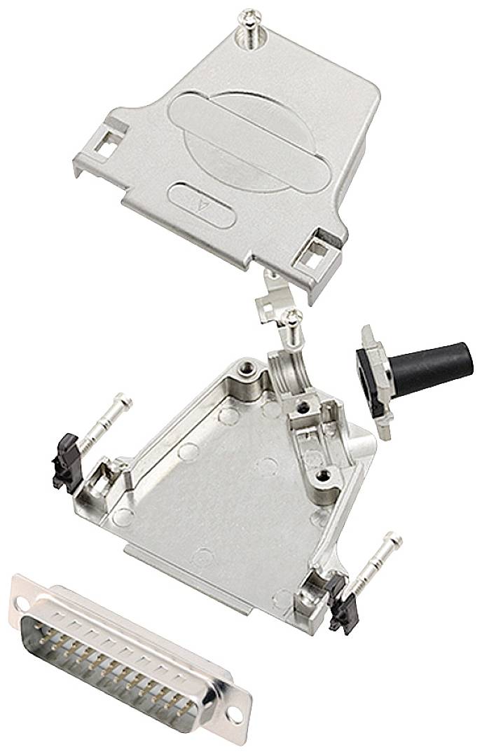 encitech 6355-8046-03 Zestaw listew męskich D-Sub D45ZF25-DBP-W-K, rzędy: 2, styki: 25, 45 °, 1 szt.