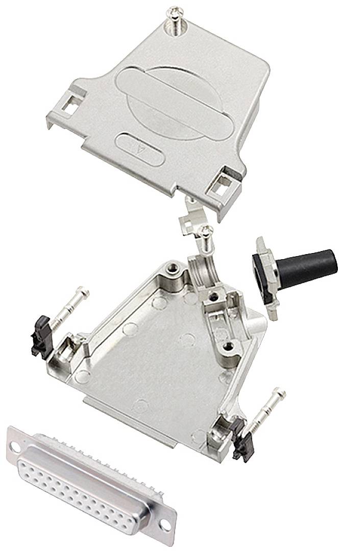encitech 6355-8046-13 Zestaw listew żeńskich D-Sub D45ZF25-DBS-W-K, rzędy: 2, styki: 25, 45 °, 1 szt.