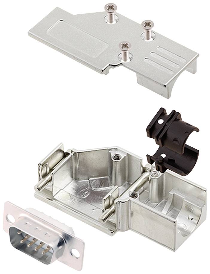 encitech 6355-8065-01 Zestaw listew męskich D-Sub DCMR09-FK-DBP-W-K, rzędy: 2, styki: 9, 90 °, 1 szt.