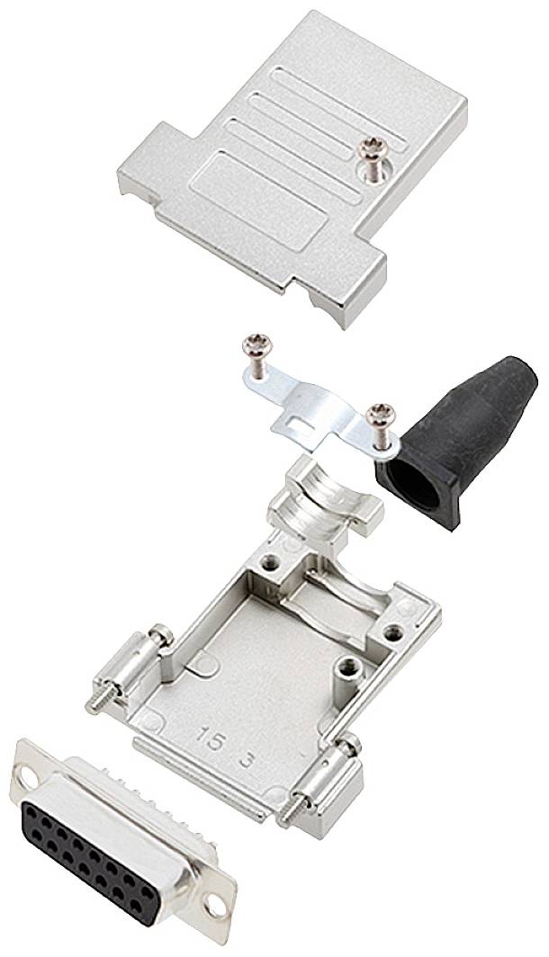 encitech 6355-0087-32 Zestaw listew żeńskich D-Sub DTSL15-SJSRG-T-DMS-K, rzędy: 2, styki: 15, 180 °, 1 szt.