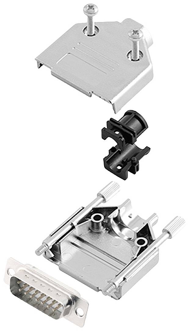 encitech 6355-8031-02 Zestaw listew męskich D-Sub DTPK-M-15-DMP-W-K, rzędy: 2, styki: 15, 180 °, 1 szt.