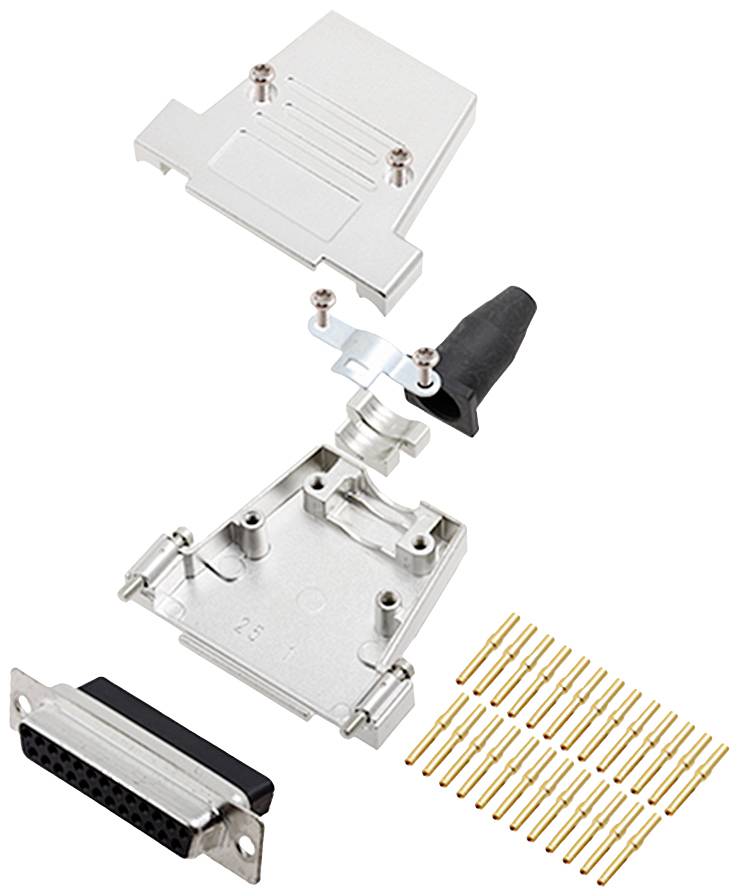 encitech DTSL25-SJSRG-T-DBCS-K 6355-0089-13 D-Sub гніздо комплект смуги 180 ° Кількість контактів: 25 обтиск 1 шт.