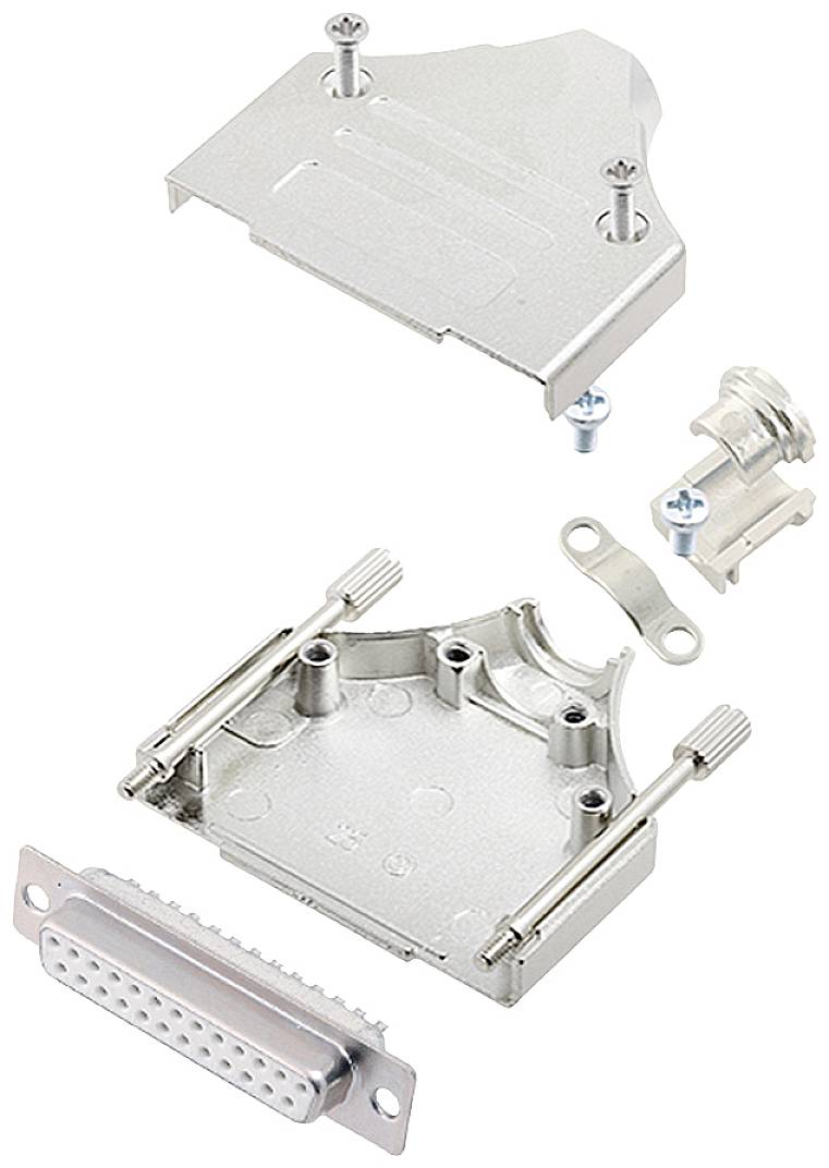 encitech 6355-8005-13 Комплект роз'ємів D-Sub MHDM-25-DBS-W-K, рядів: 2, контактів: 25, 180°, 1 шт.