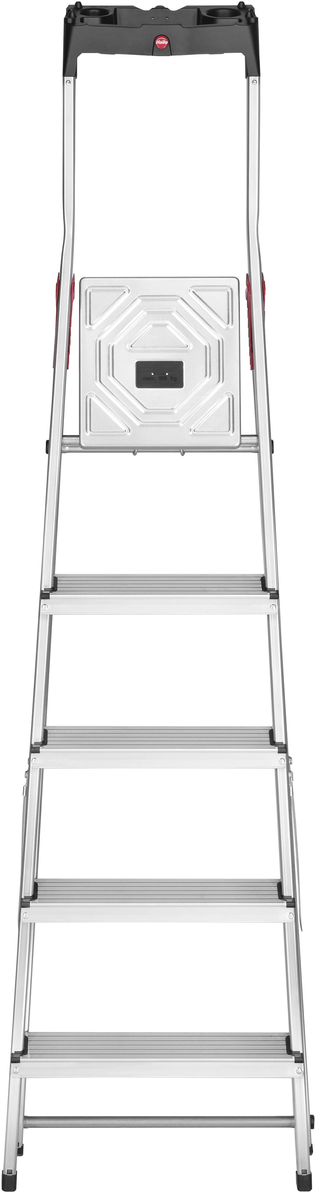 Складана драбина Hailo L60 StandardLine 8160-507 зі сходинкою, включаючи лоток для інструментів, максимальна робоча висота: 2,8 м