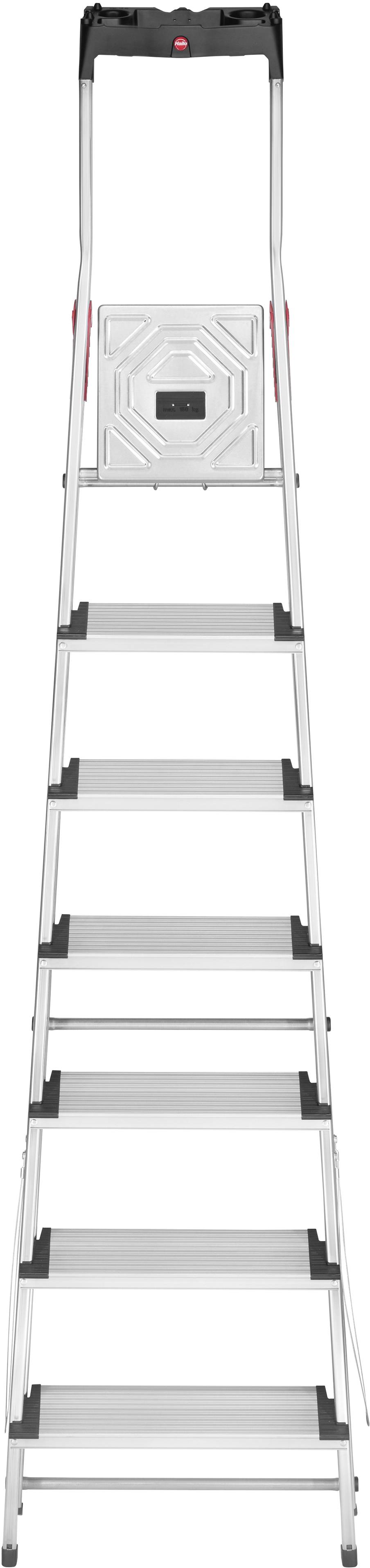 Складана драбина Hailo L80 ComfortLine 8040-707 зі сходинкою, включаючи лоток для інструментів, максимальна робоча висота: 3,25 м