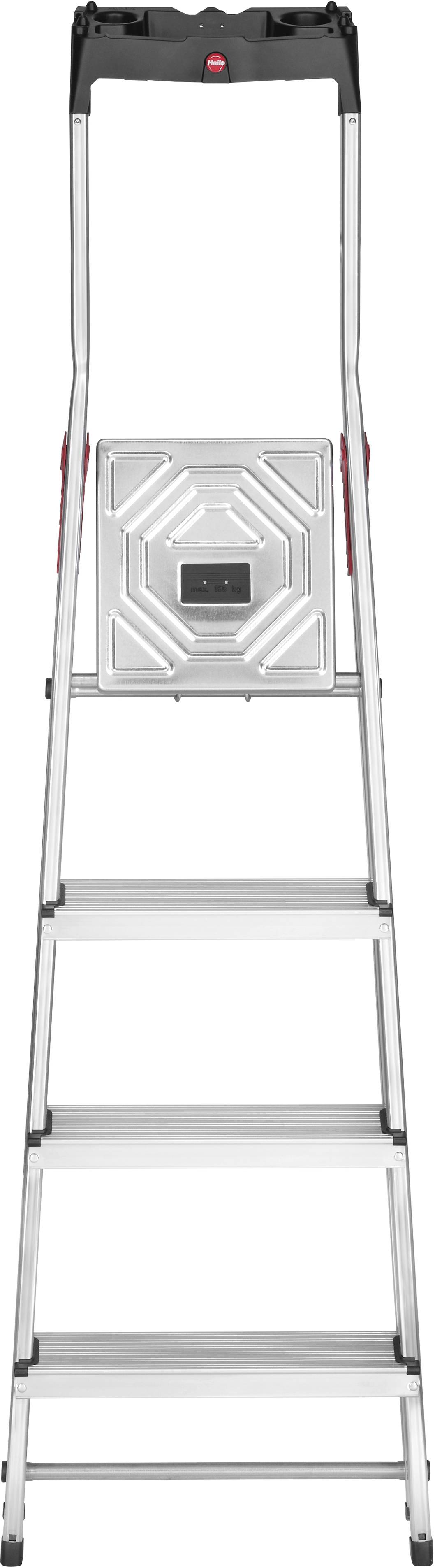 Складана драбина Hailo L60 StandardLine 8160-407 зі сходинкою, включаючи лоток для інструментів, максимальна робоча висота: 2,6 м